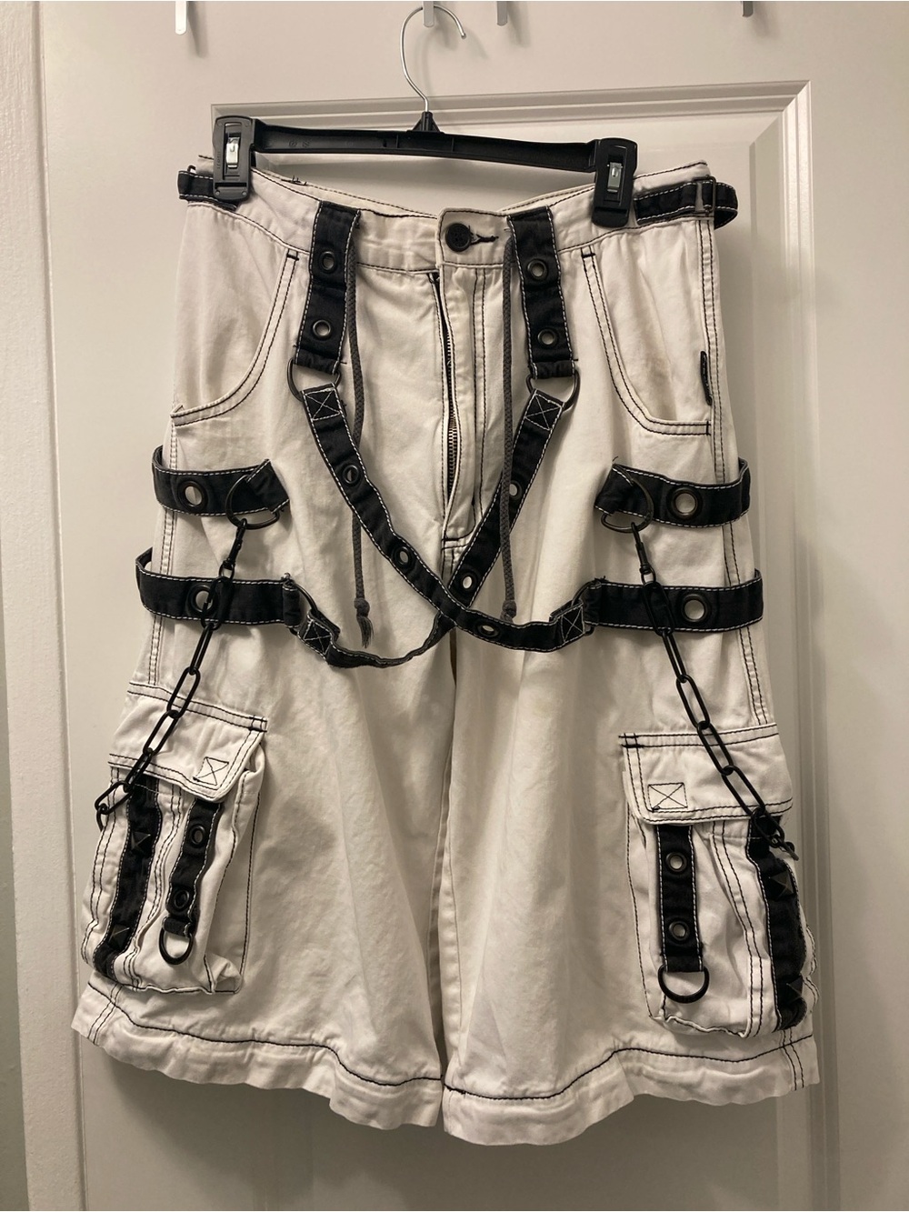 Small Vintage White Black Tripp NYC Zip Off Pants